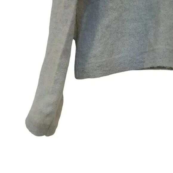 Pinko Tag Women's Blue Mohair/Alpaca/Poly Knit Cropped Crewneck Long Sleeve Swea - Picture 9 of 11